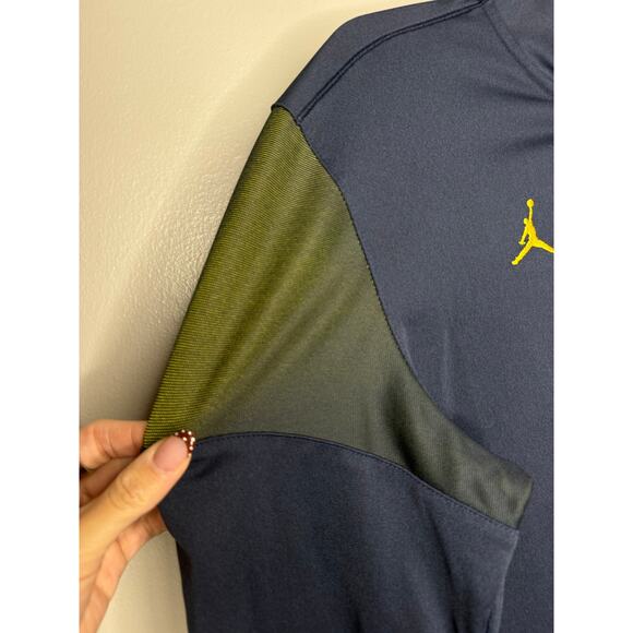 Nike Jordan Michigan Wolverines Dri-Fit Quarter Zip Pullover Men’s Medium – Navy - Picture 4 of 4